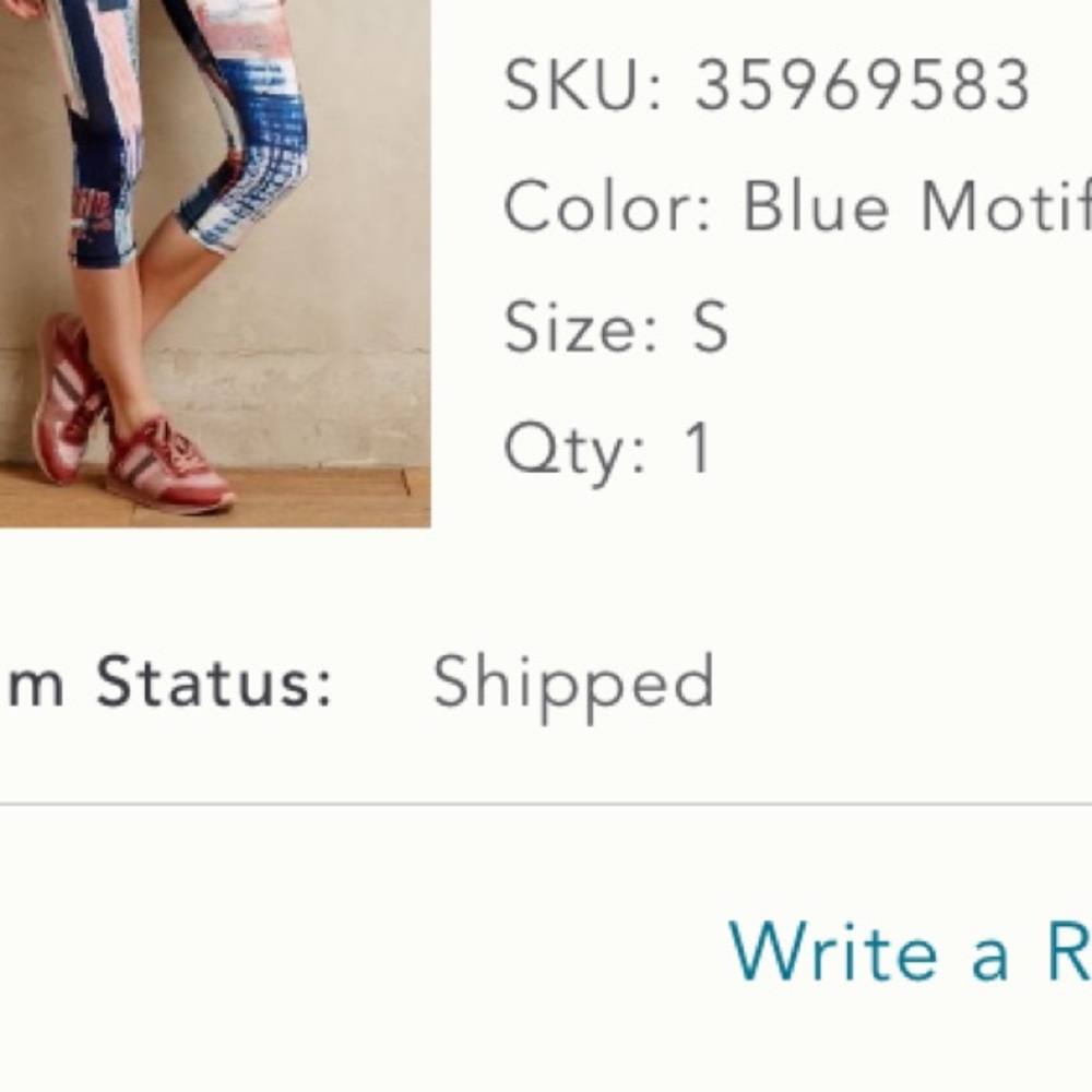 Anthropologie “Brushed Plaid” Athletic Capris - Picture 4 of 4